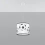 LAMPA WISZĄCA FOOTBALL A 30 1XE27 BIAŁY/CZARNY