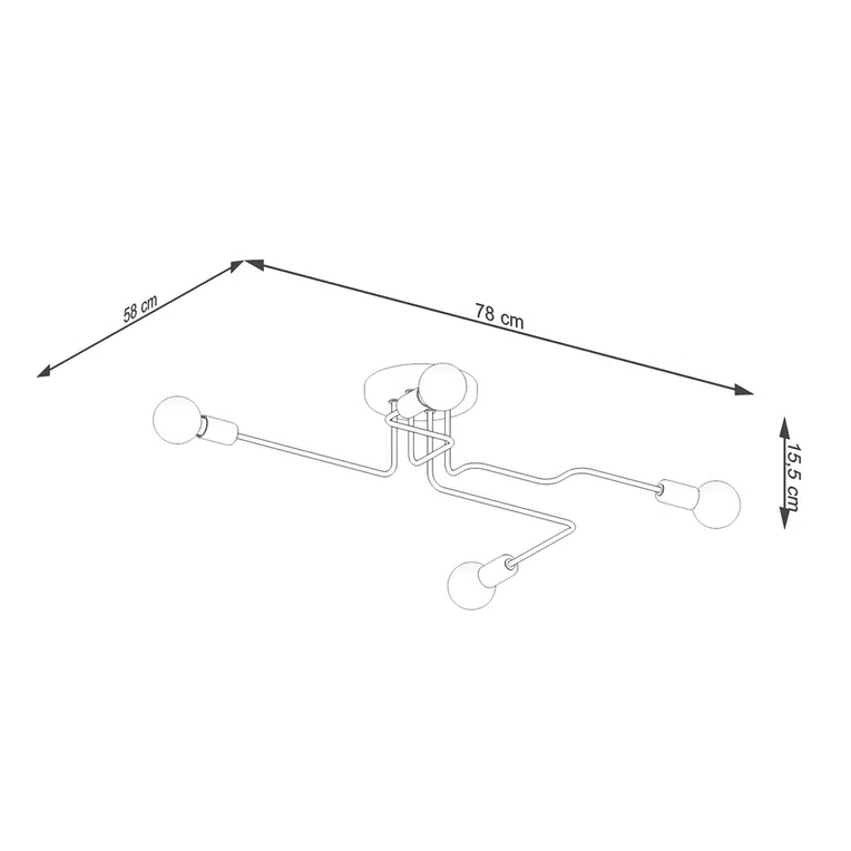 ŻYR VECTOR 4 4XE27 BIA