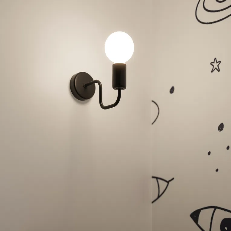 KINKIET VECTOR 1XE27 CZARNY