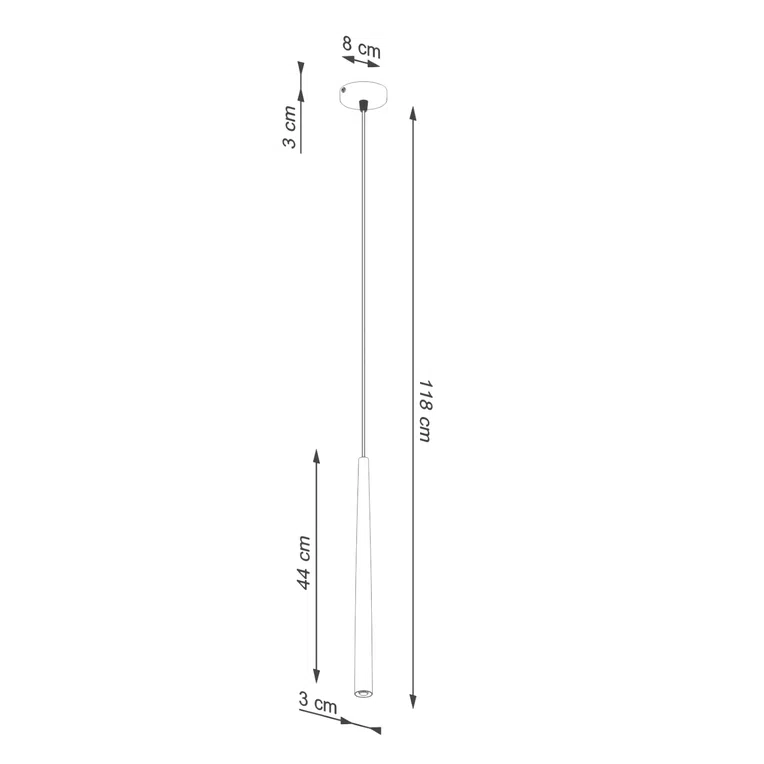 LAMPA WISZĄCA BLISS SL.1462 1XG9 CZARNY