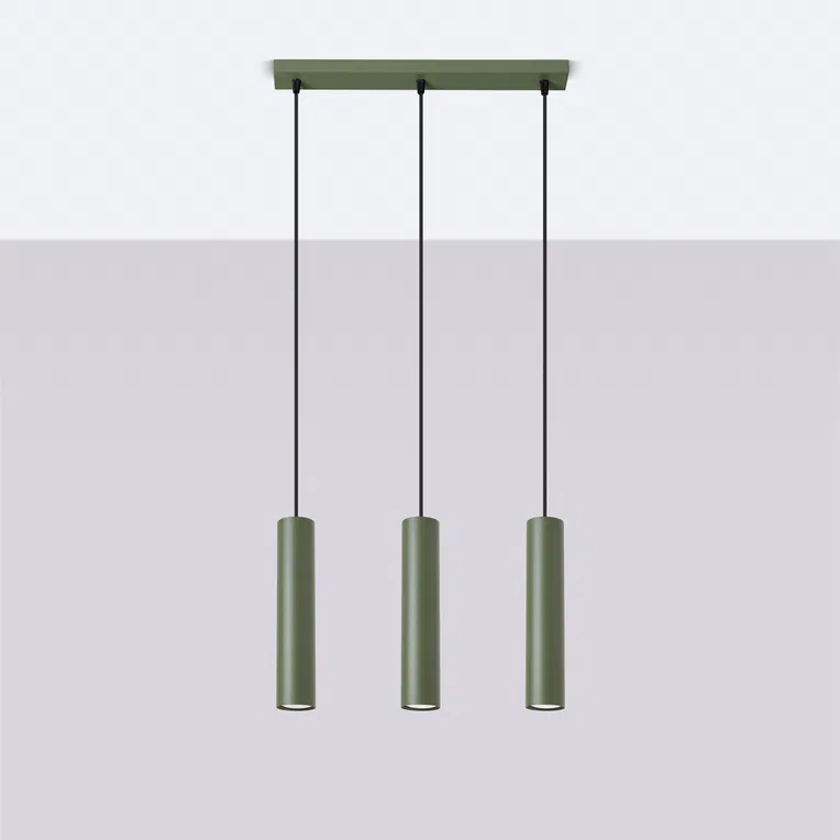 LAMPA WISZĄCA LAGOS SL.1486 L 3XGU10 ZIELONY OLIWKOWY