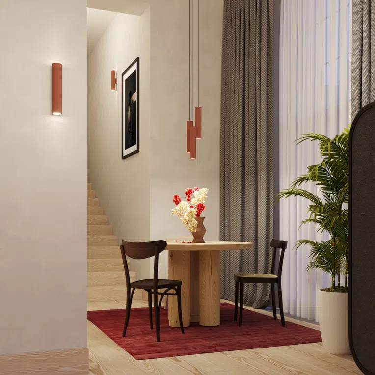 LAMPA WISZĄCA LAGOS SL.1490 2XGU10 OCHRA CZERWONA