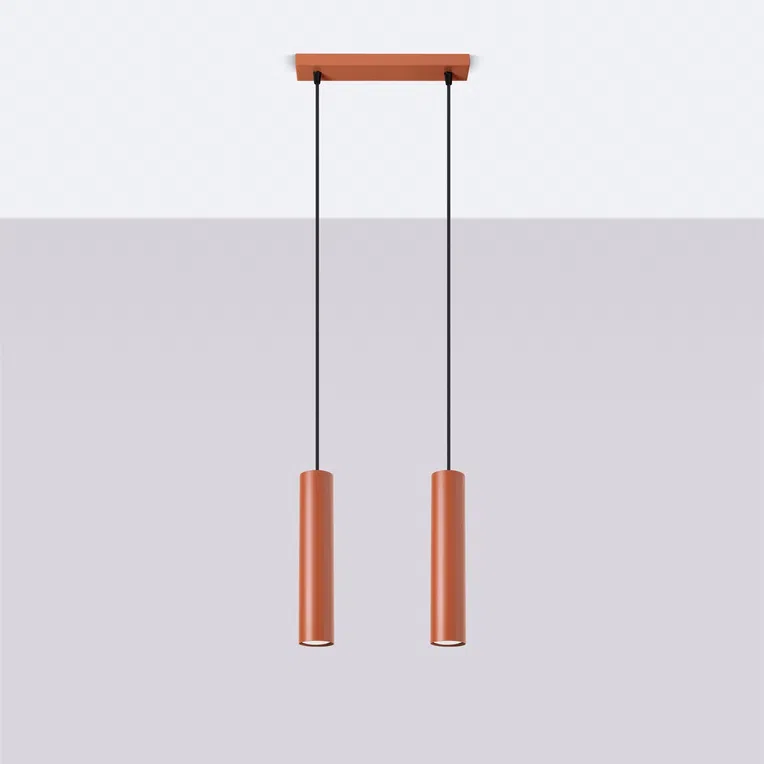 LAMPA WISZĄCA LAGOS SL.1490 2XGU10 OCHRA CZERWONA
