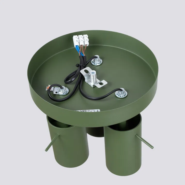 LAMPA SUFITOWA RING SL.1503 P 3XGU10 ZIELONY OLIWKOWY