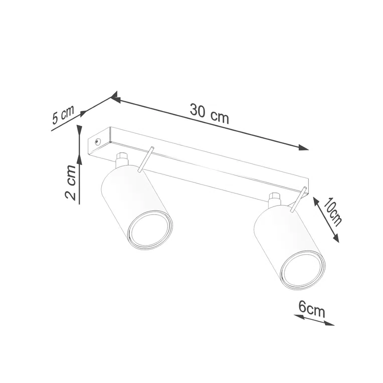 LAMPA SUFITOWA RING SL.1507 2XGU10 OCHRA CZERWONA