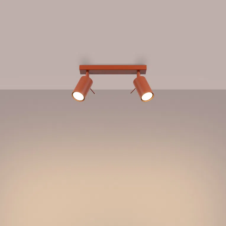 LAMPA SUFITOWA RING SL.1507 2XGU10 OCHRA CZERWONA