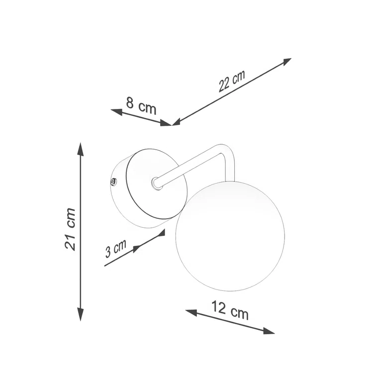 KINKIET ASTRAL SL.1658 1XG9 BIAŁY