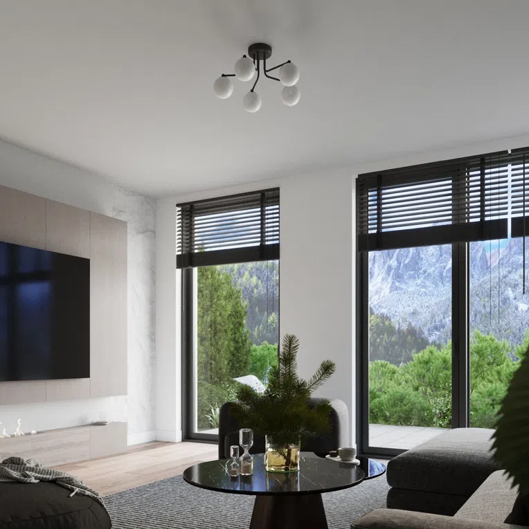 LAMPA SUFITOWA ASTRAL SL.1663 5XG9 CZARNY/BIAŁY