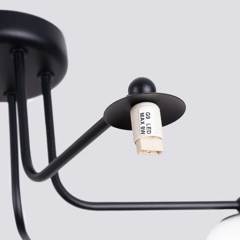 LAMPA SUFITOWA ASTRAL SL.1663 5XG9 CZARNY/BIAŁY