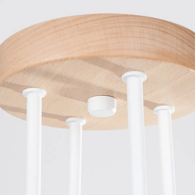 LAMPA SUFITOWA TIMBO SL.1665 4XE27 BIAŁY/NATURALNE DREWNO