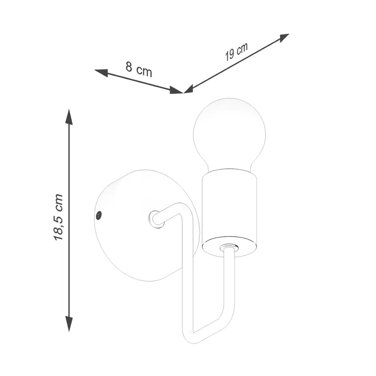 KINKIET TIMBO SL.1668 1XE27 CZARNY/NATURALNE DREWNO