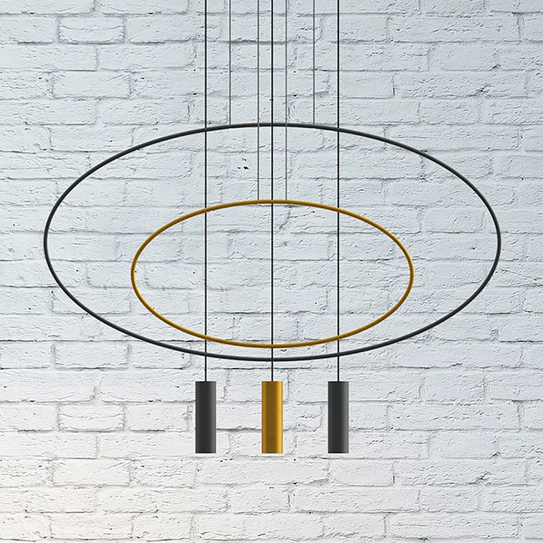 LAMPA WISZĄCA HOLAR 2 2XGU10 CZARNY