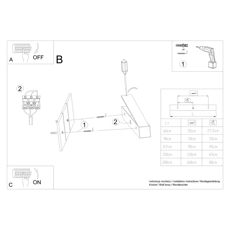 KINKIET PINNE 67 1XLED SZARY