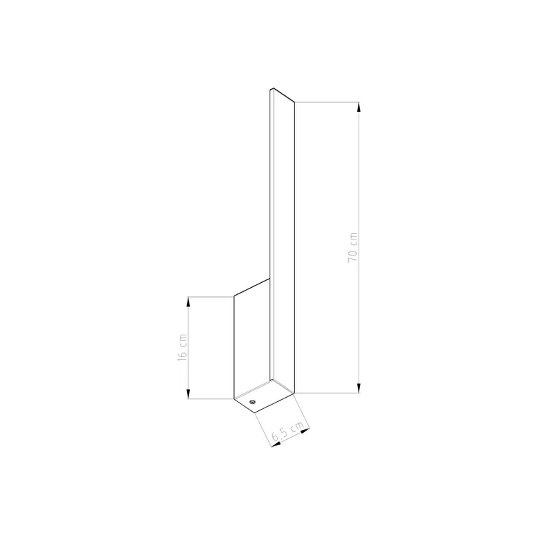 KINKIET LAHTI M LED 1XLED CZARNY