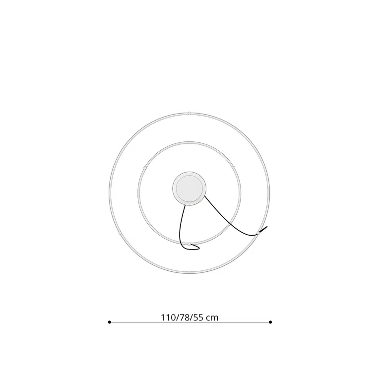 ŻYRANDOL RIO 2 55/78 LED 2XLED ZŁOTY