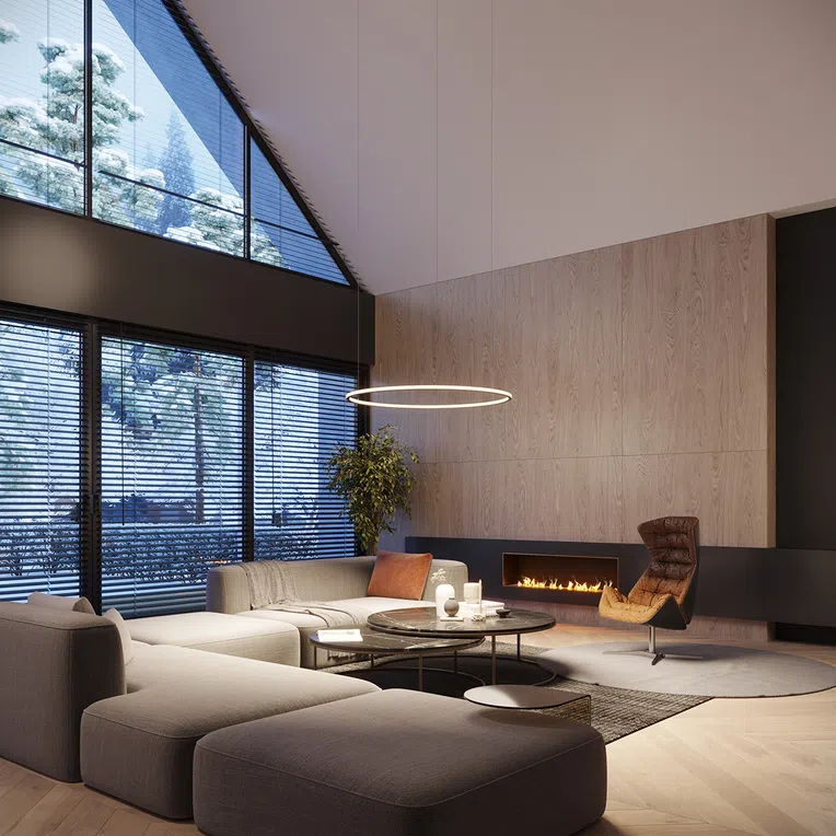 ŻYRANDOL RISA 120 LED 1XLED CZARNY