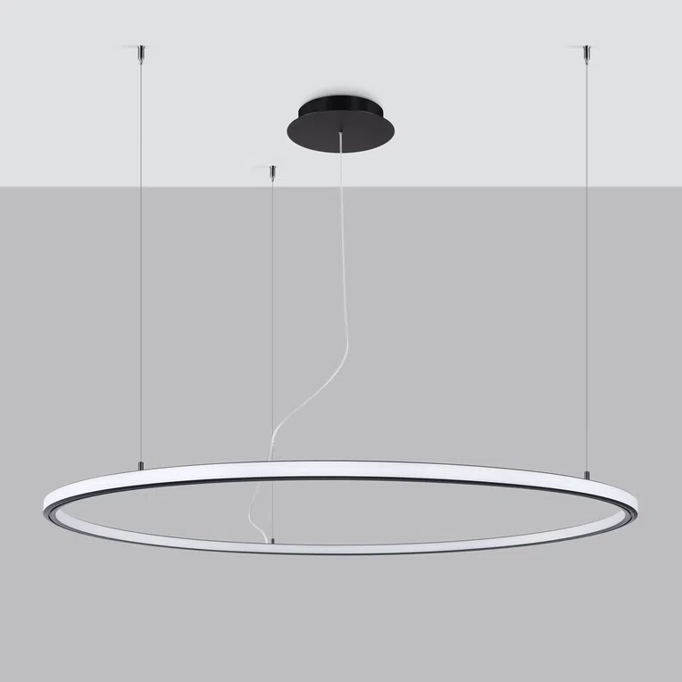 ŻYRANDOL RISA 120 LED 1XLED CZARNY