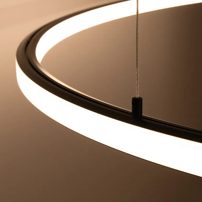 ŻYRANDOL RISA 120 LED 1XLED CZARNY