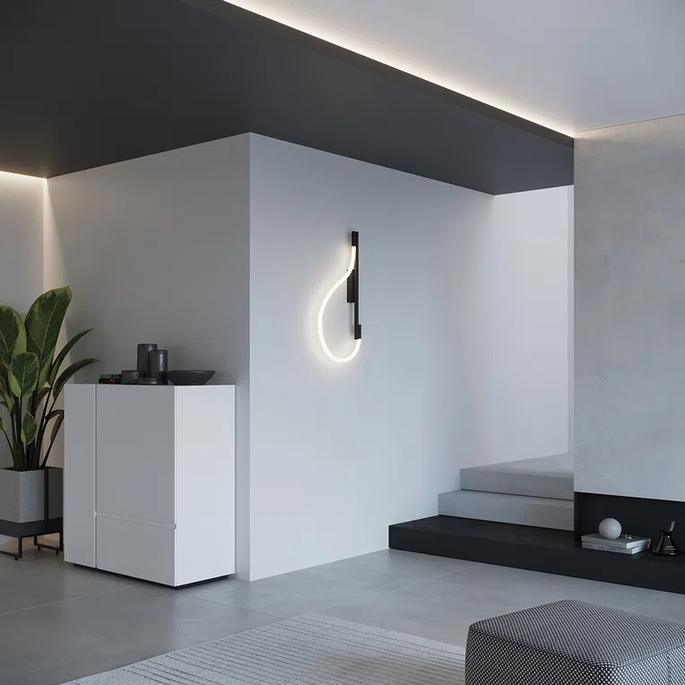 KINKIET GALAKSE LED 1XLED CZARNY