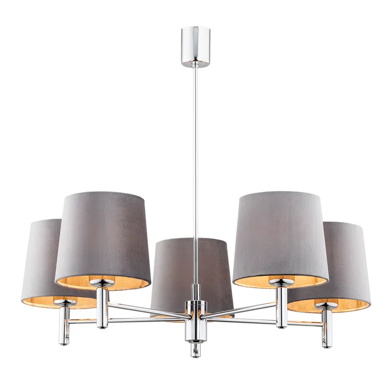 Żyrandol Bolzano Plus 2110 5Xe27 biały/chrom