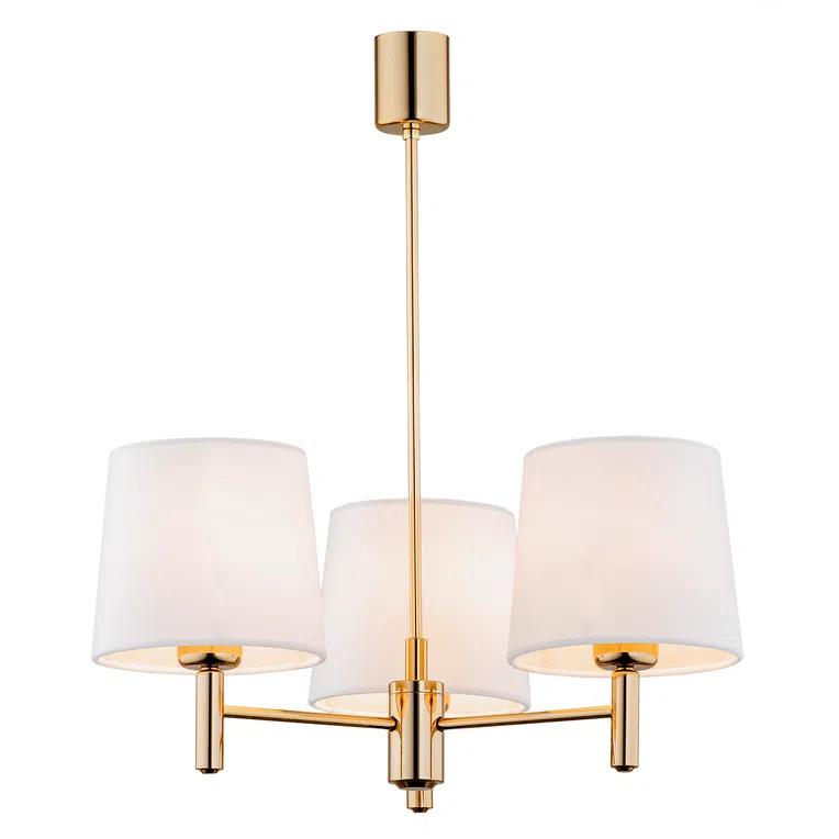 Żyrandol Ponte Plus 6110 3Xe27 biały/złoty