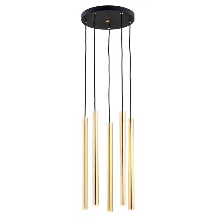 Lampa Wisząca Sicilia Plus 2144 5Xgu10 Led Ar111 mosiądz/czarna