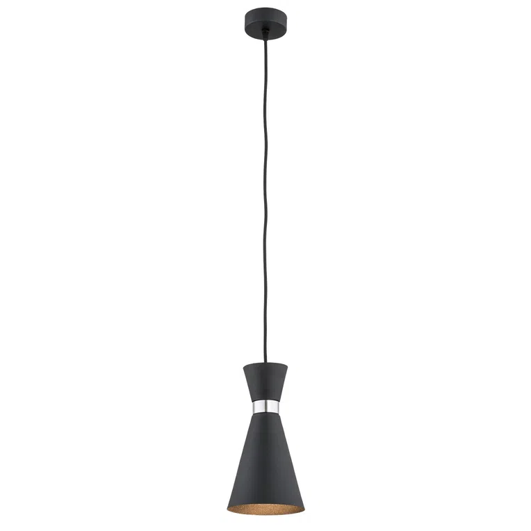 Lampa Wisząca Lukka 3896 1Xe27 czarna/chrom