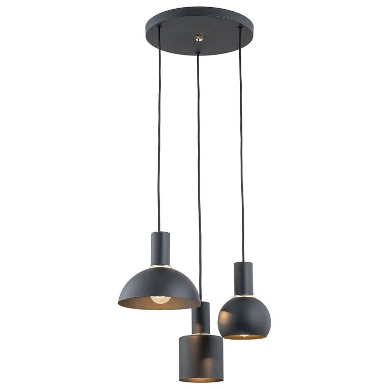 Lampa Wisząca Sines 1472 3Xe27 czarna