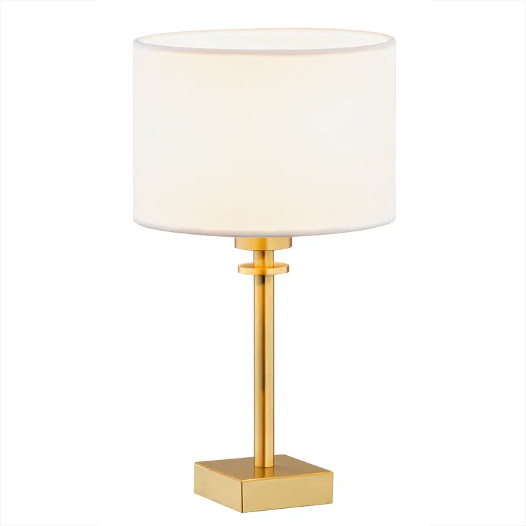 Lampa Stołowa Abbano 8047 1Xe27 biała/mosiądz