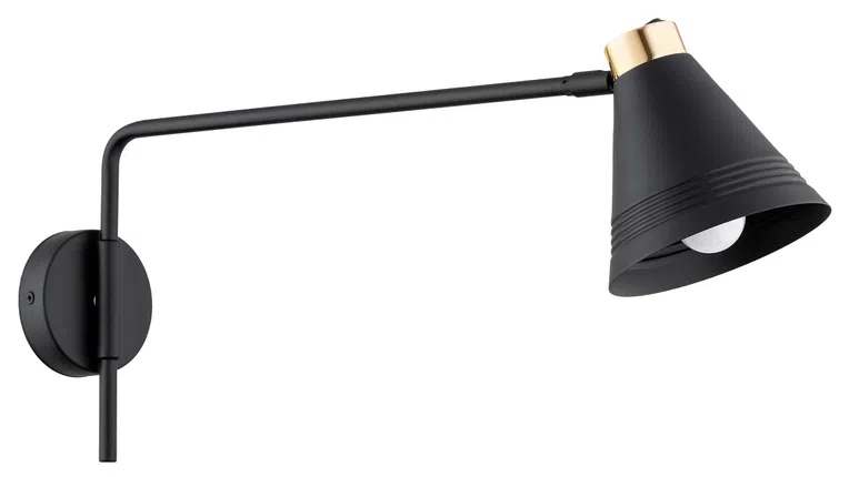 Kinkiet Avalone 8009 1Xe27 czarny/mosiądz