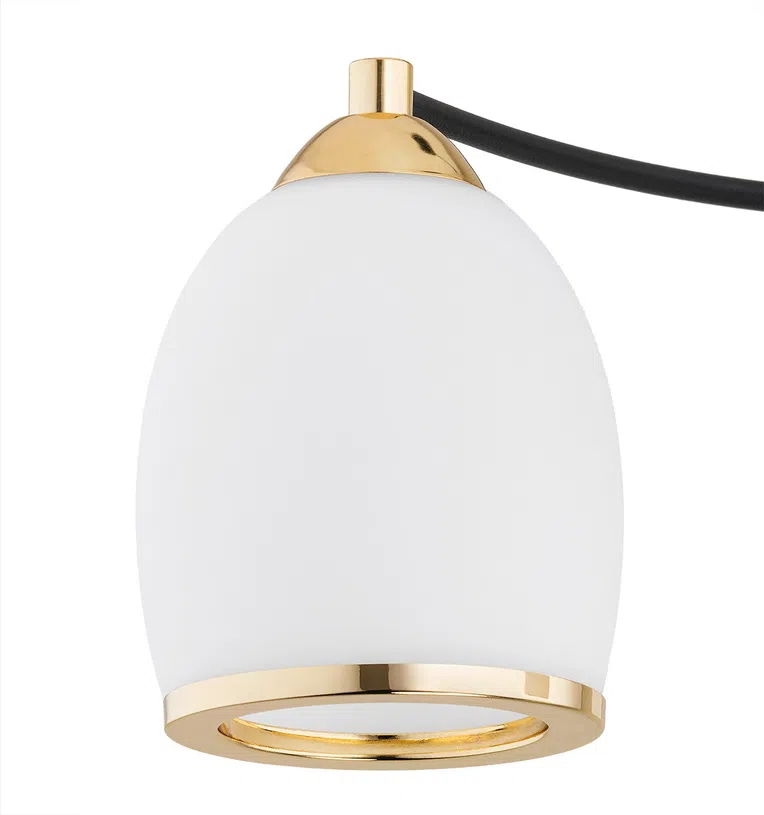 Żyrandol Avila Plus 6144 3Xe27 opal/czarny/mosiądz