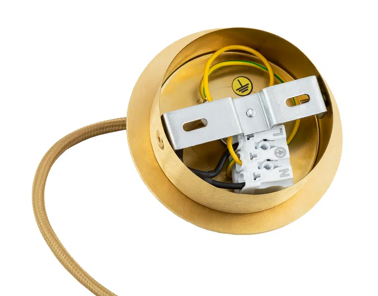 Lampa Wisząca Almiros 1xe27 mosiądz/szczotkowany