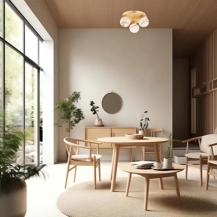 Plafon Fabio 3xe14 mosiądz/szczotkowany