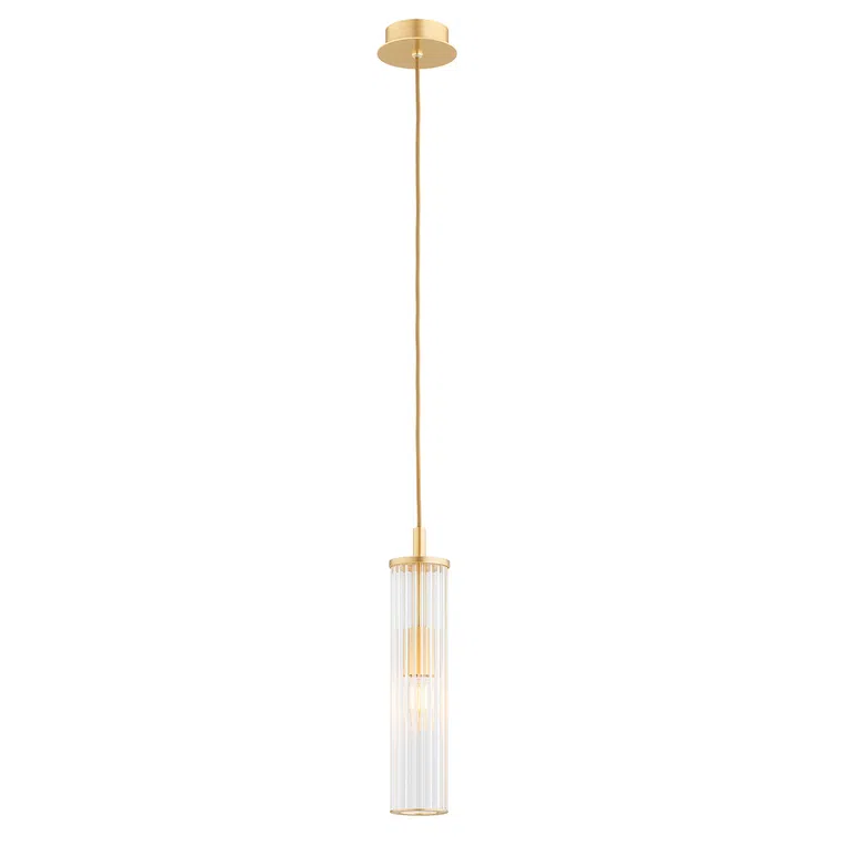 Lampa wisząca Hampton 1xe14 mosiądz