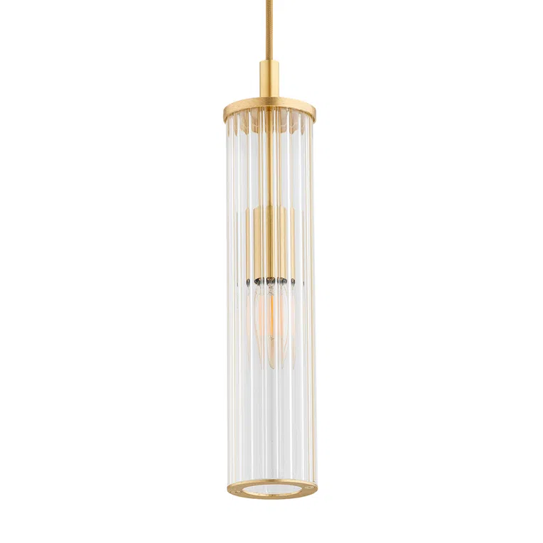 Lampa wisząca Hampton 1xe14 mosiądz