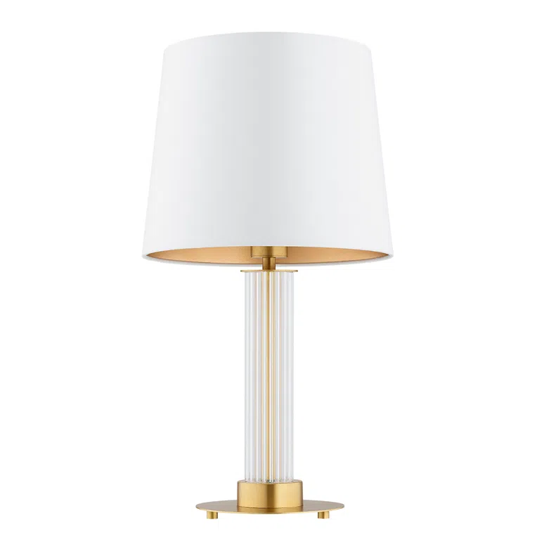 Lampa stołowa Hampton 1xe27 kremowy/mosiądz