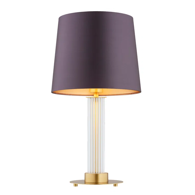 Lampa stołowa Hampton 1xe27 fioletowy/mosiądz