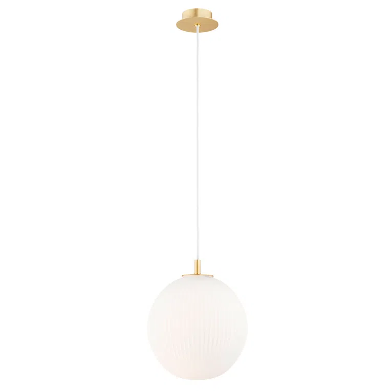 Lampa wisząca Paloma 1xe27 opal/mosiądz