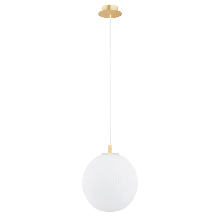Lampa wisząca Paloma 1xe27 opal/mosiądz
