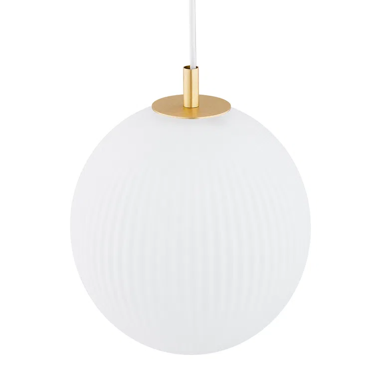 Lampa wisząca Paloma 1xe27 opal/mosiądz