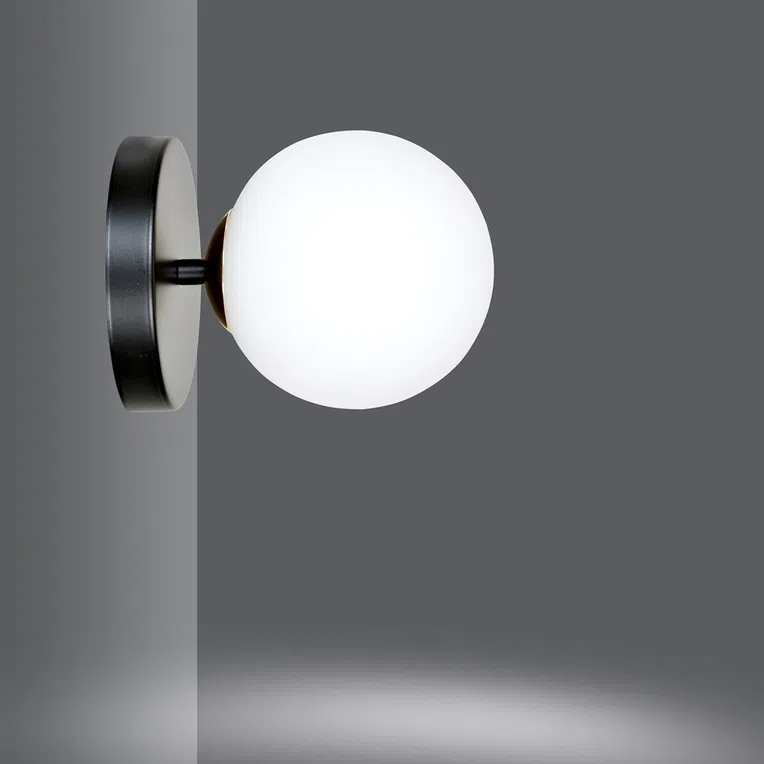 Kinkiet Floki K1 Black-Gold 1022/K1 1Xe14 biały