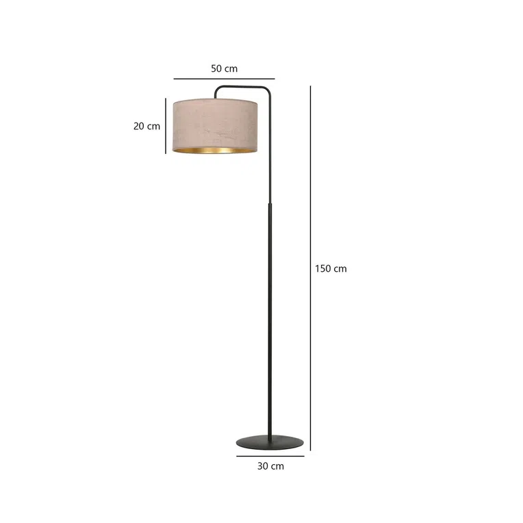Lampa Stojąca Hilde Lp1 Bl1053/Lp1 1Xe27 różowa