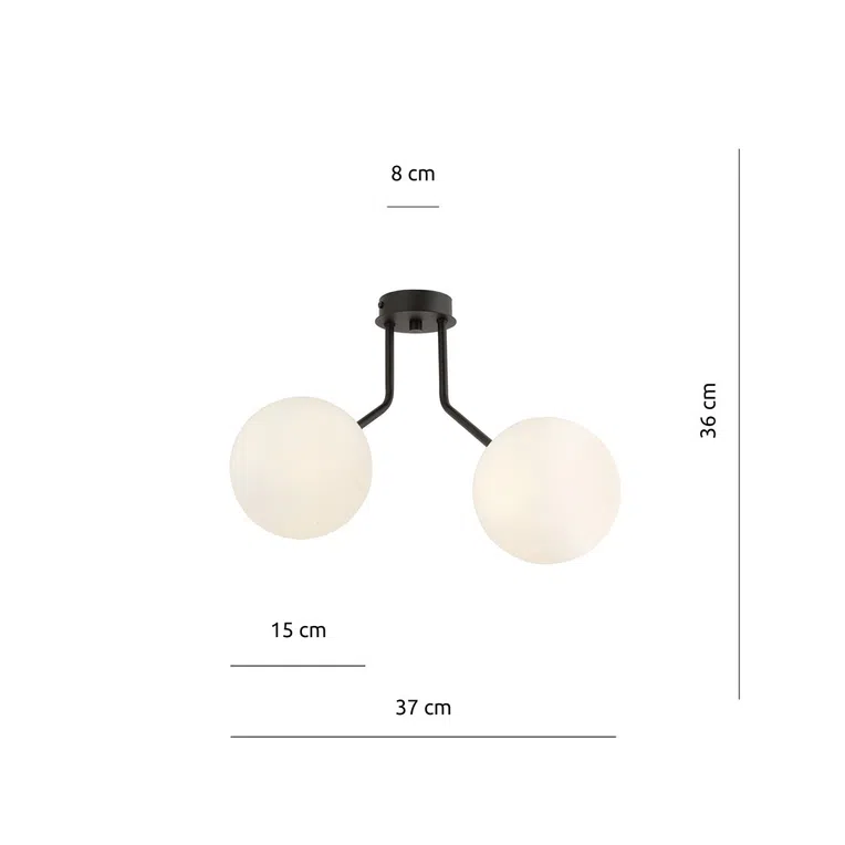 Lampa Sufitowa Nova 2 1138/2 2Xe14 biała