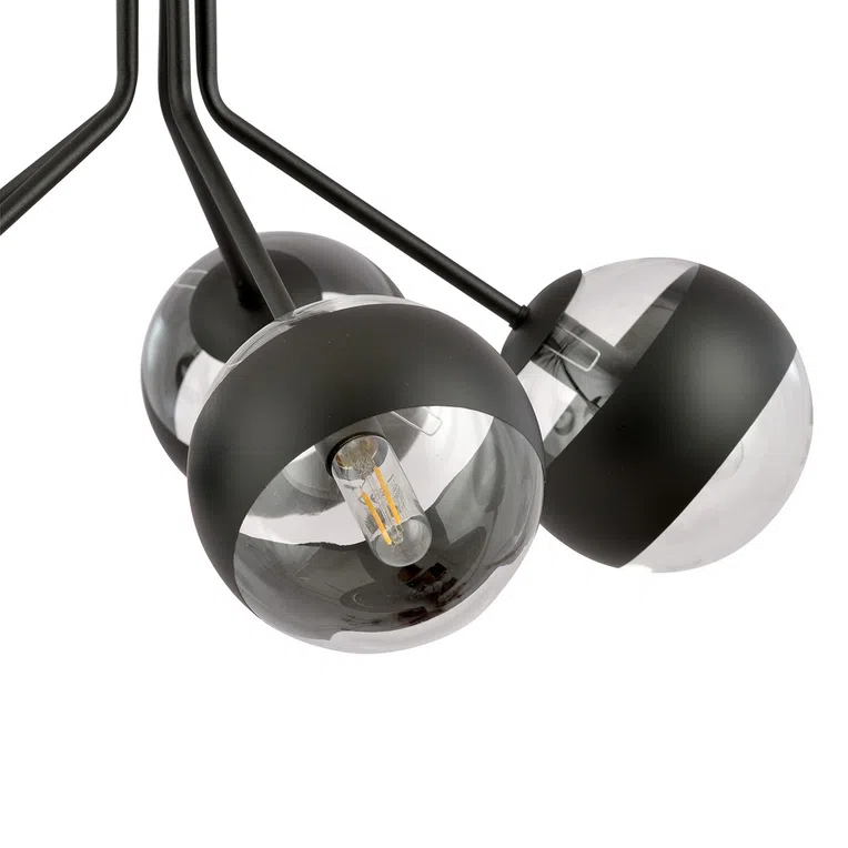 Lampa Wisząca Nova 5 1139/5 5Xe14 transparentna/czarna