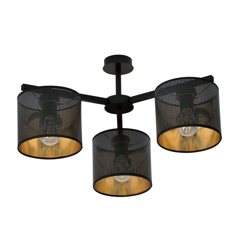 Lampa Sufitowa Jordan 3 1144/3 3Xe27 czarna/złota