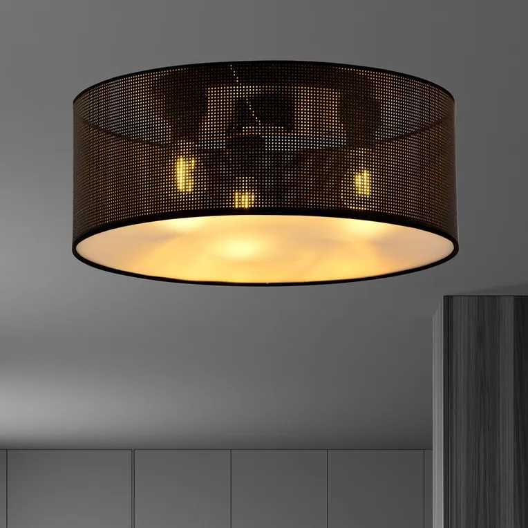 Lampa Sufitowa Aston 3 1148/3 3Xe27 czarna/złota