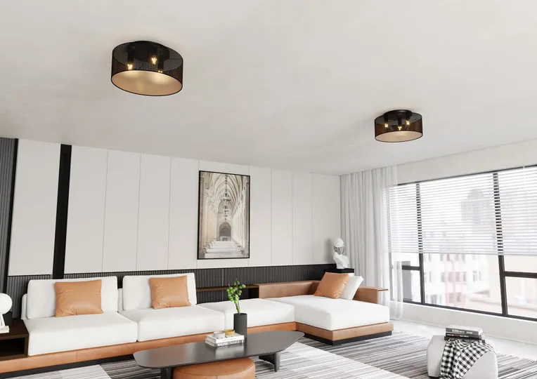 Lampa Sufitowa Aston 3 1148/3 3Xe27 czarna/złota