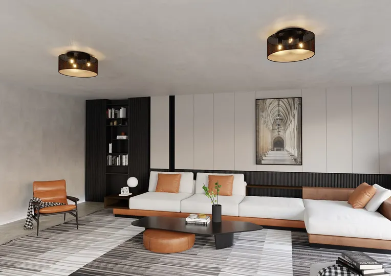 Lampa Sufitowa Aston 3 1148/3 3Xe27 czarna/złota