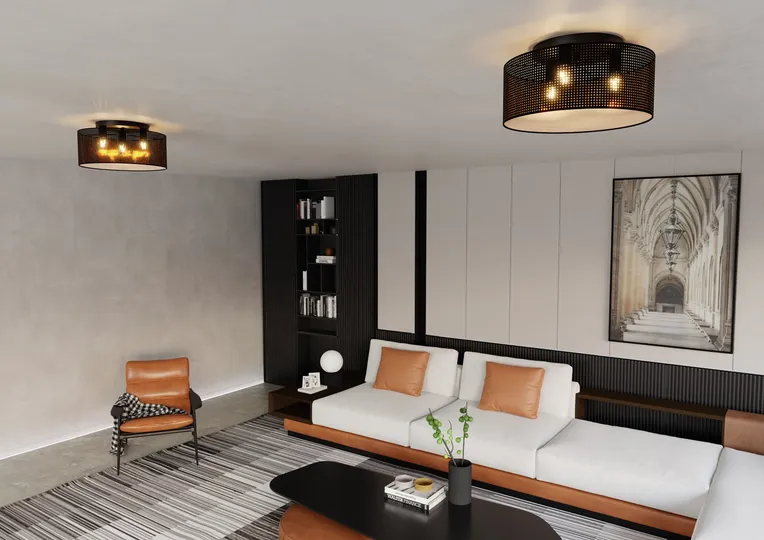 Lampa Sufitowa Aston 3 1148/3 3Xe27 czarna/złota