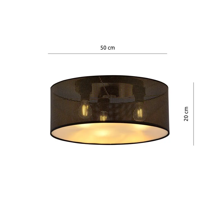 Lampa Sufitowa Aston 3 1148/3 3Xe27 czarna/złota